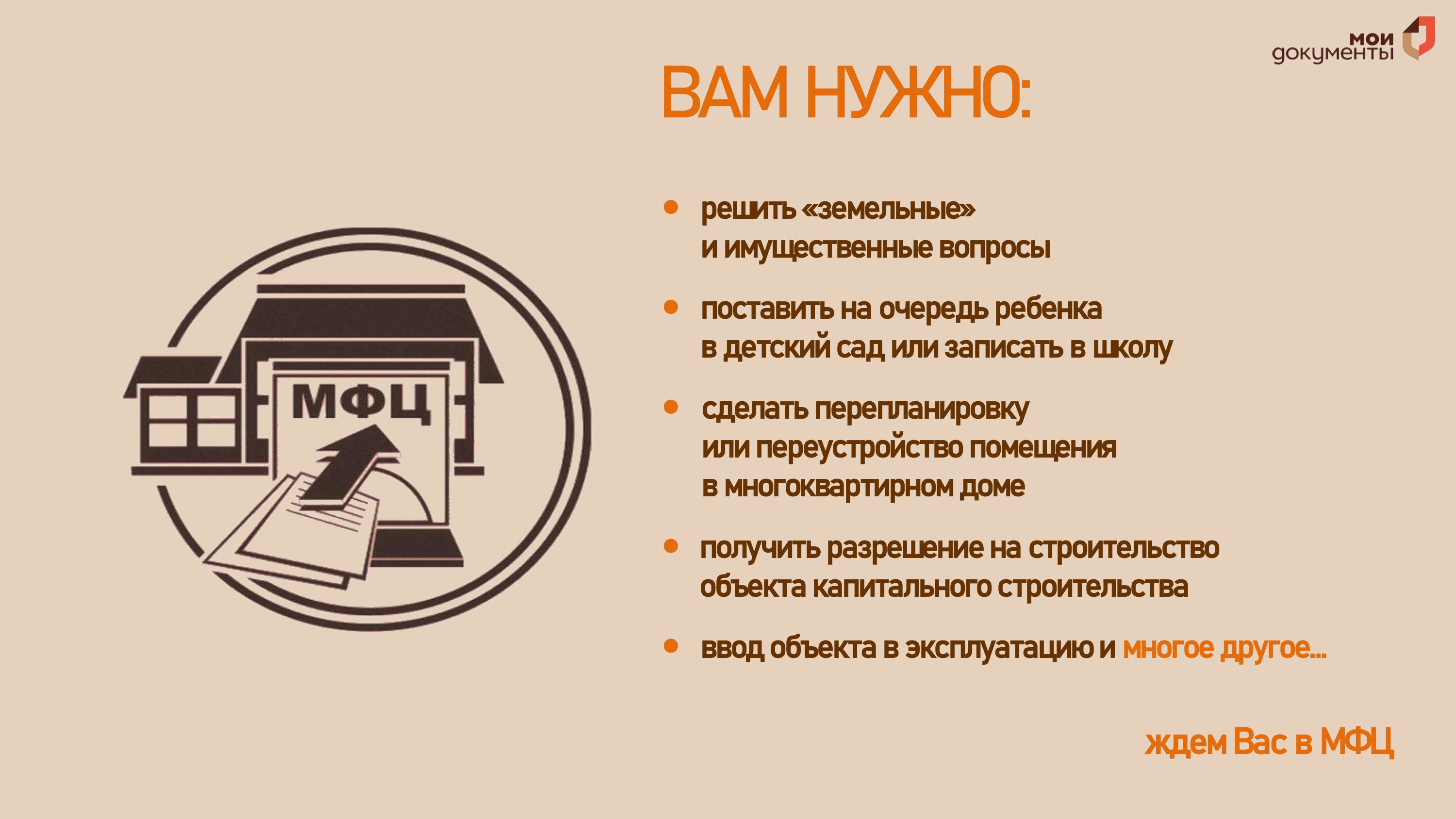 Услуги МФЦ.